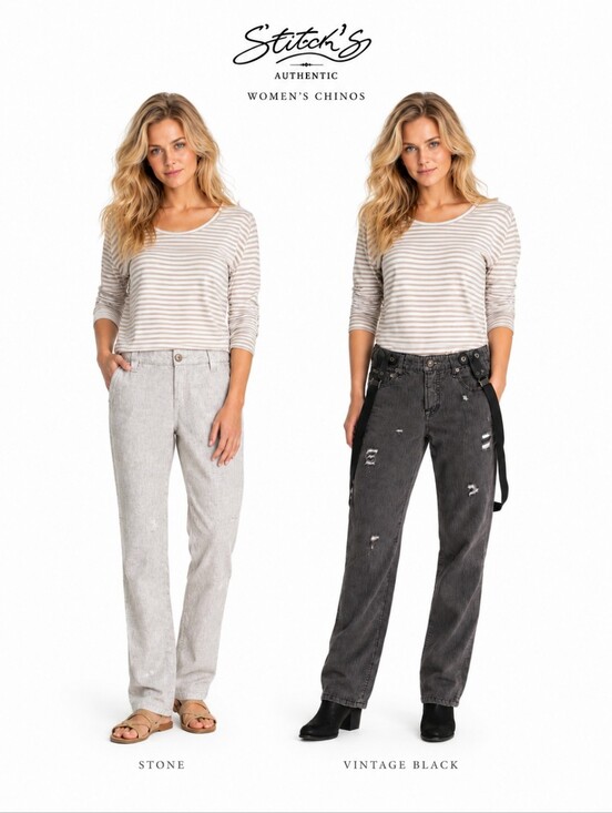 Stitches Denim - NEW STITCH'S Size 27 Pants Bundle Beige LINEN CHINOS & Ex Boyfriend Jeans